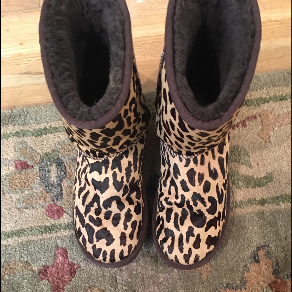 SOLD UGG Animal Print Short Boots
